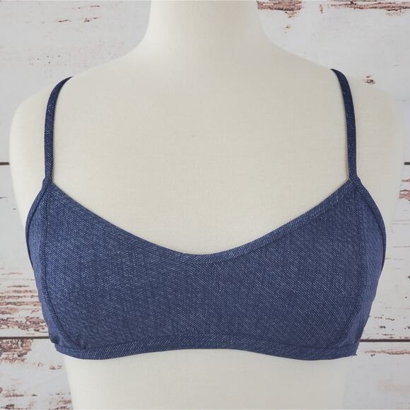 L*Space Nanette Dreamer Denim Crochet Bikini top - Picture 1 of 7